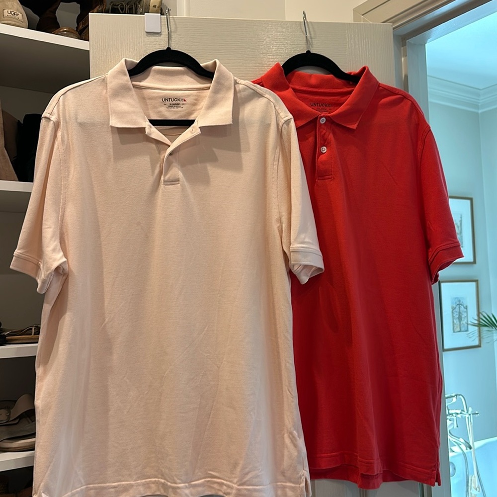 Pair of size XL men’s Untuckit brand polos